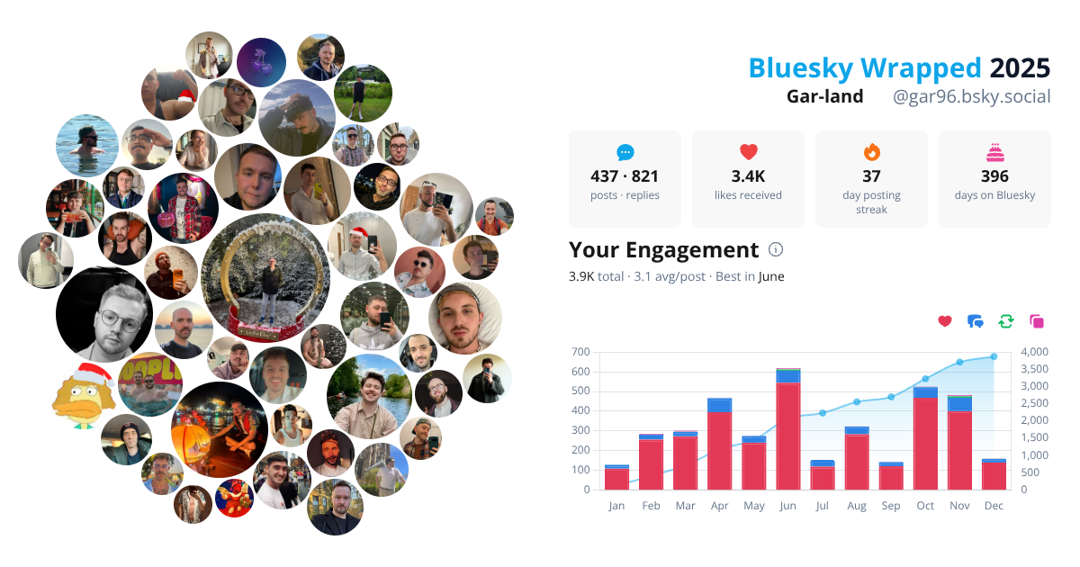 Your Bluesky Wrapped 2025 preview