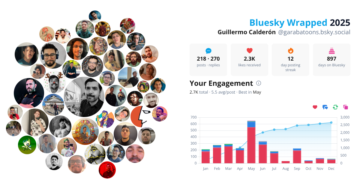 Your Bluesky Wrapped 2025 preview