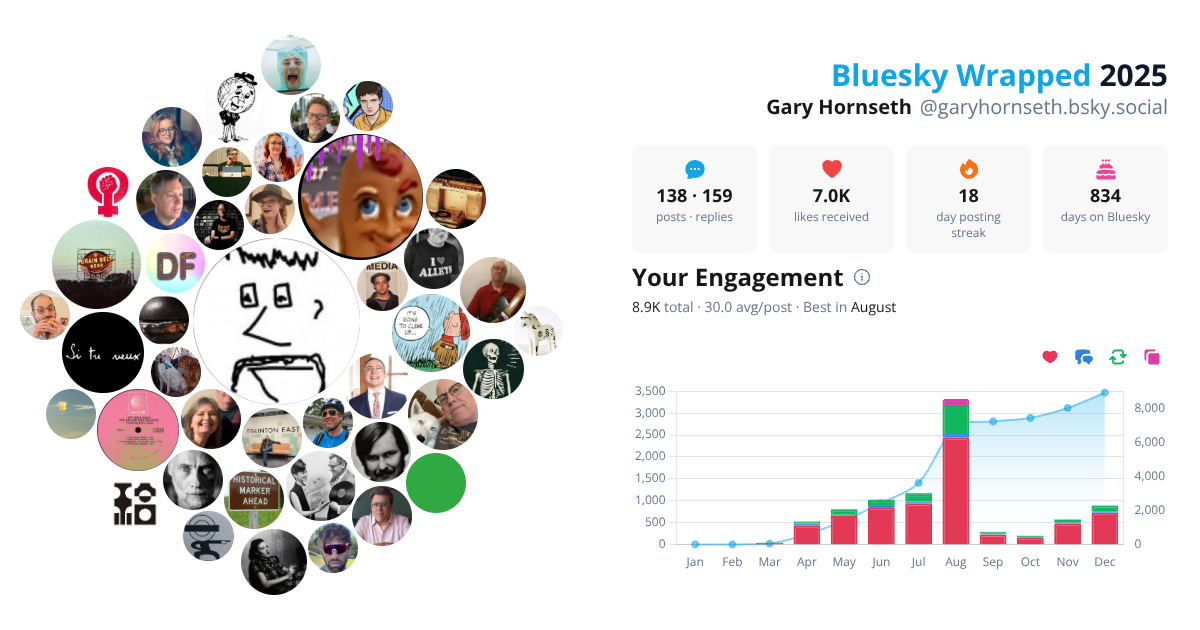 Your Bluesky Wrapped 2025 preview