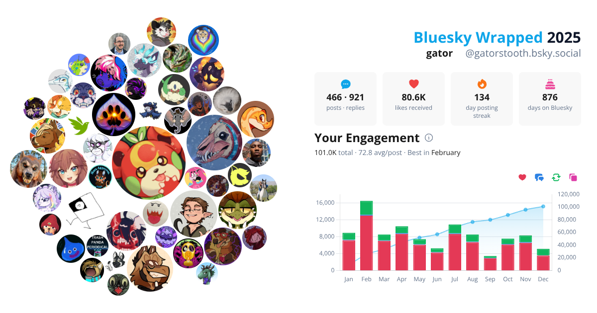 Your Bluesky Wrapped 2025 preview