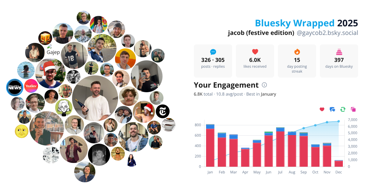 Your Bluesky Wrapped 2025 preview