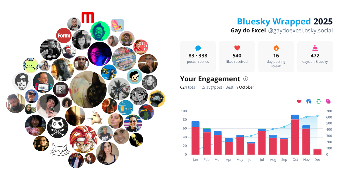 Your Bluesky Wrapped 2025 preview