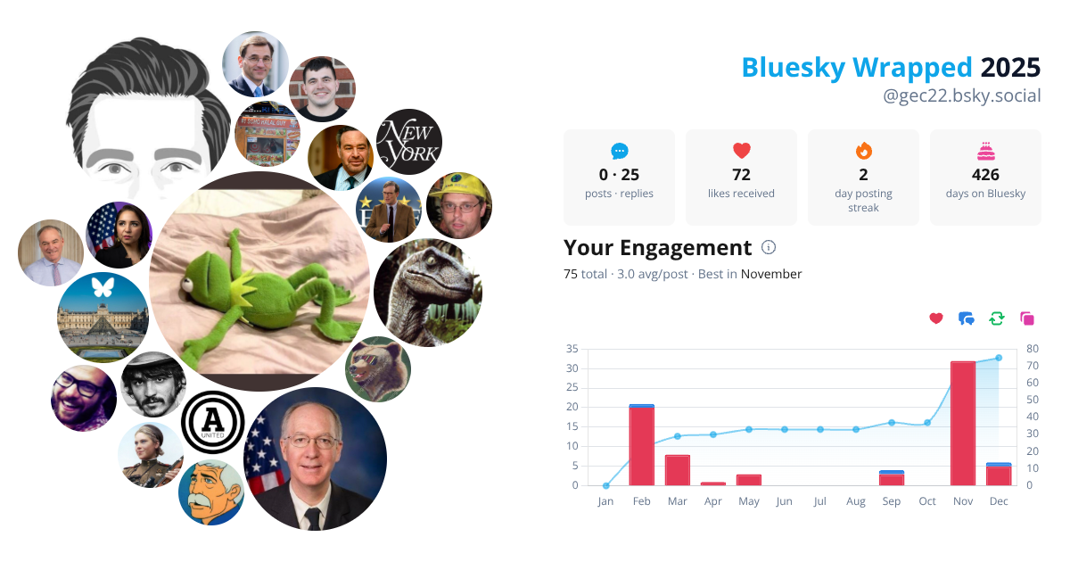 Your Bluesky Wrapped 2025 preview