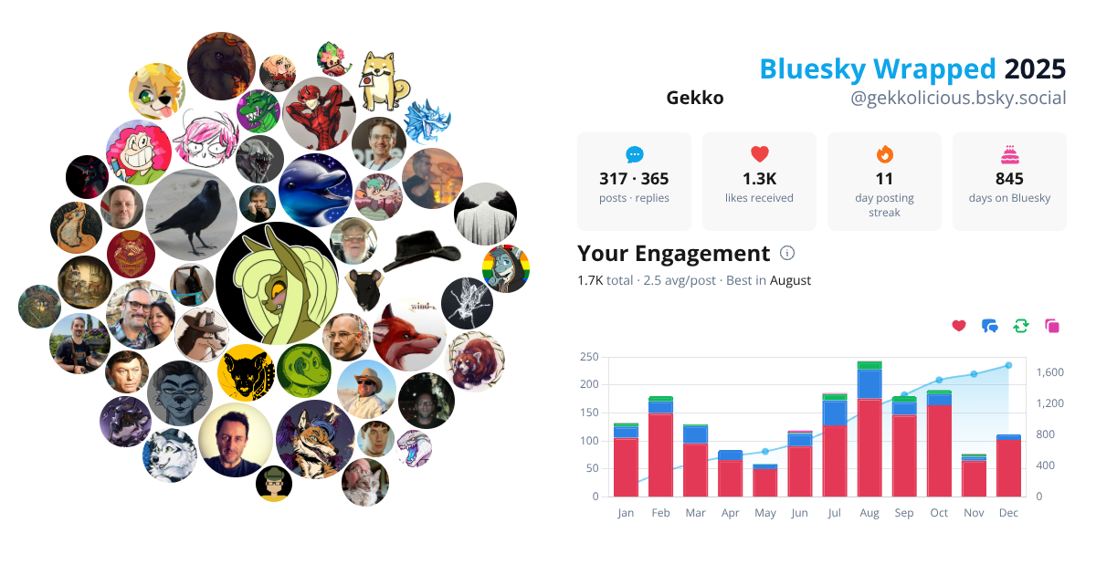 Your Bluesky Wrapped 2025 preview