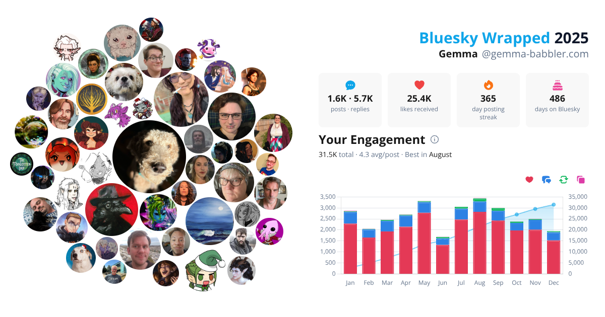 Your Bluesky Wrapped 2025 preview