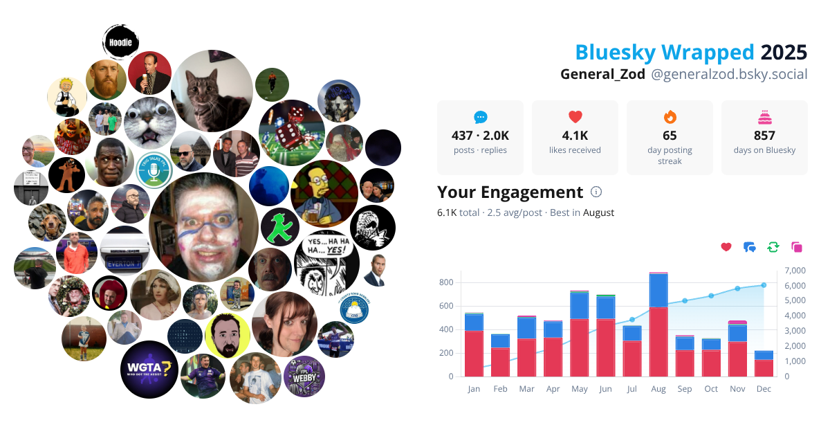 Your Bluesky Wrapped 2025 preview