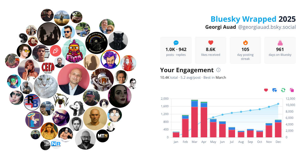 Your Bluesky Wrapped 2025 preview