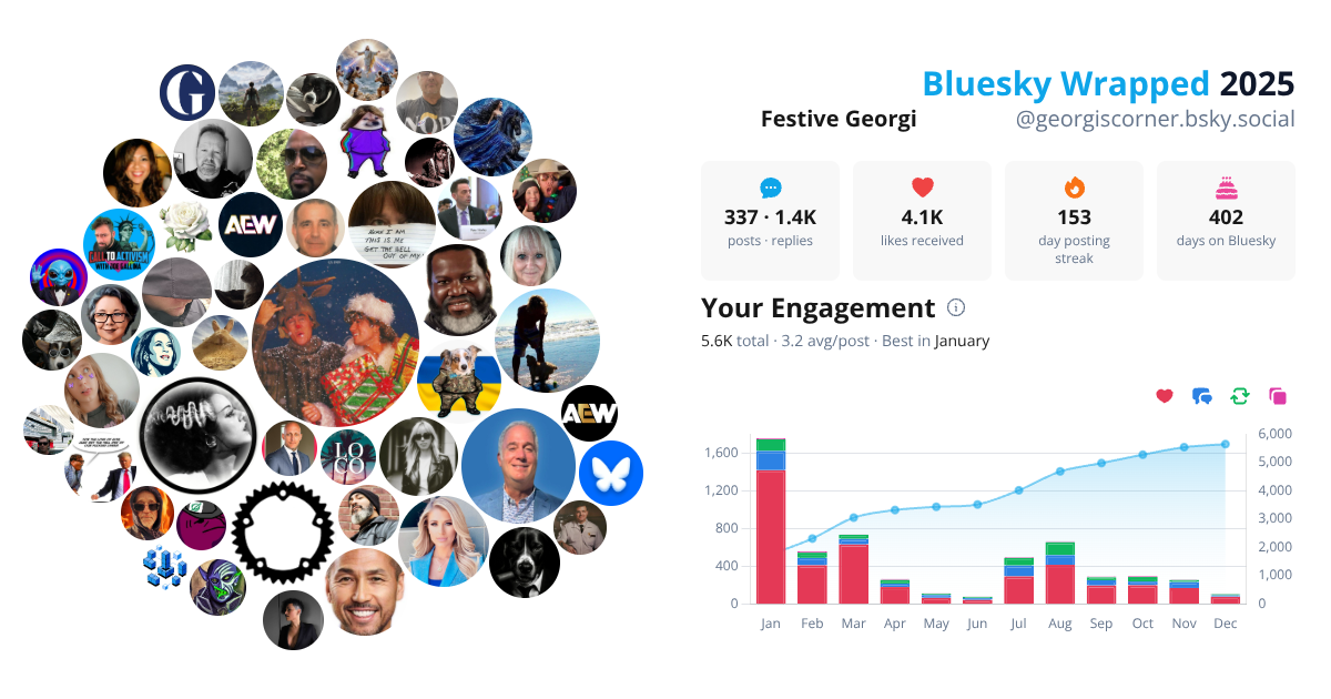 Your Bluesky Wrapped 2025 preview