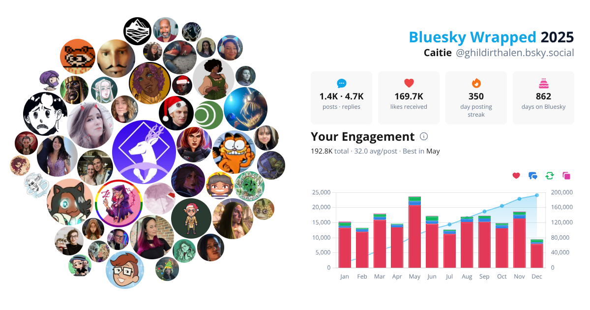 Your Bluesky Wrapped 2025 preview