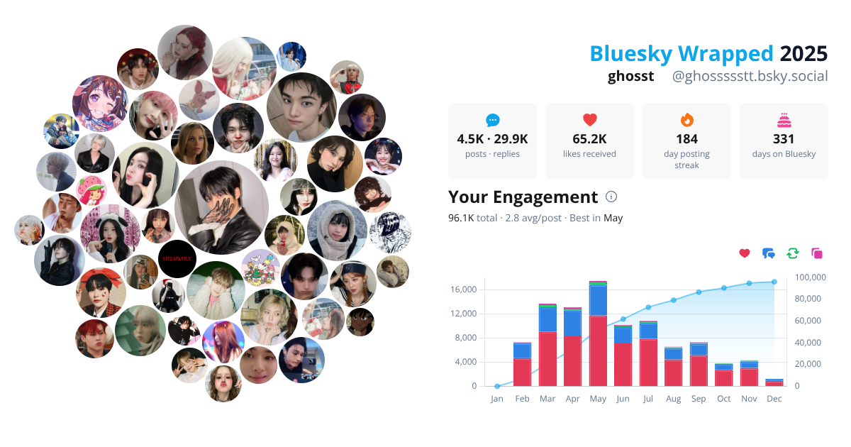 Your Bluesky Wrapped 2025 preview