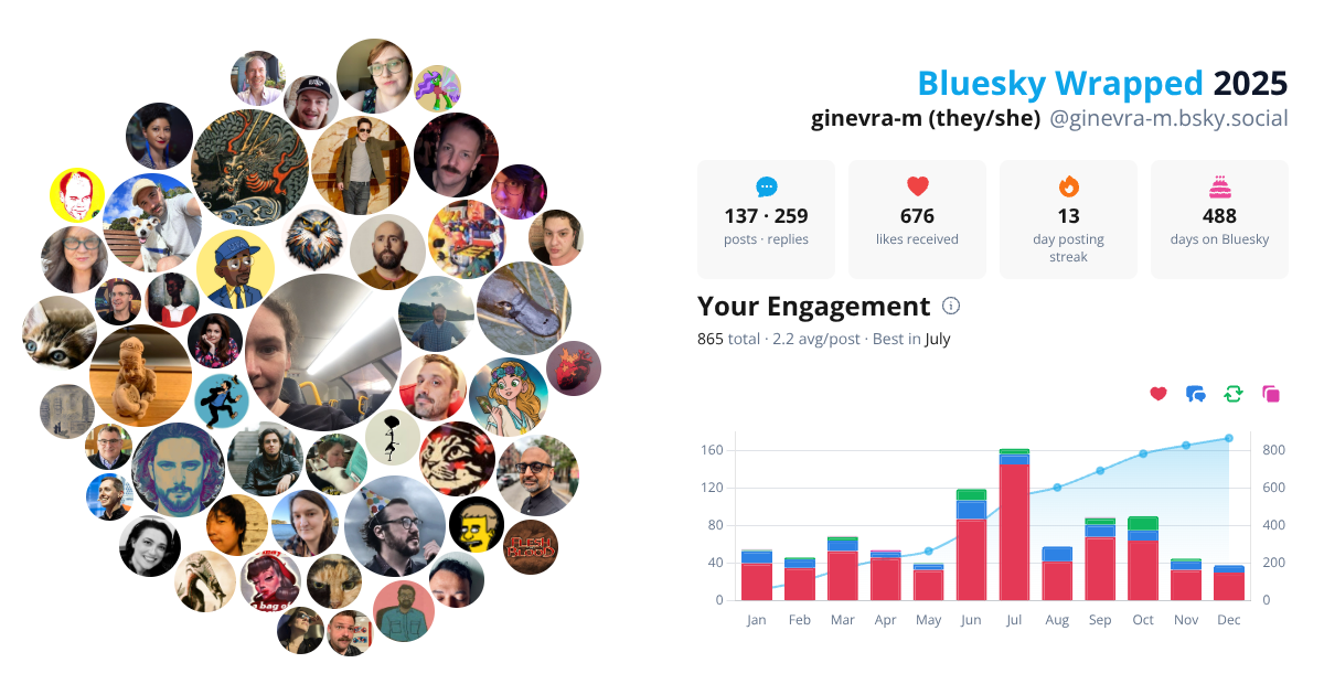 Your Bluesky Wrapped 2025 preview