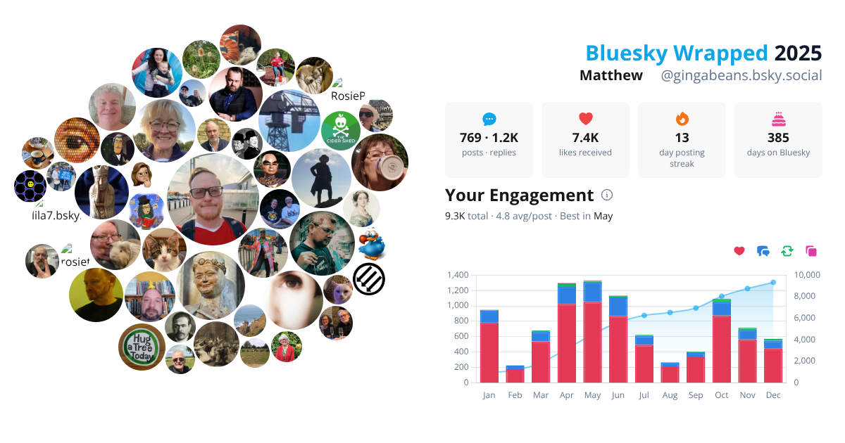 Your Bluesky Wrapped 2025 preview