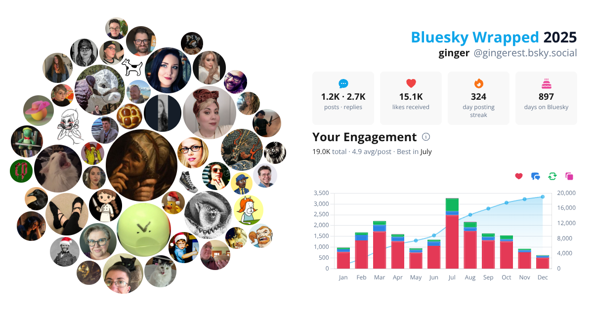 Your Bluesky Wrapped 2025 preview
