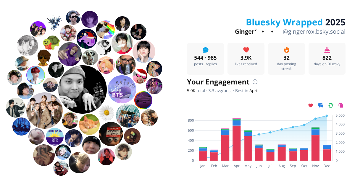 Your Bluesky Wrapped 2025 preview