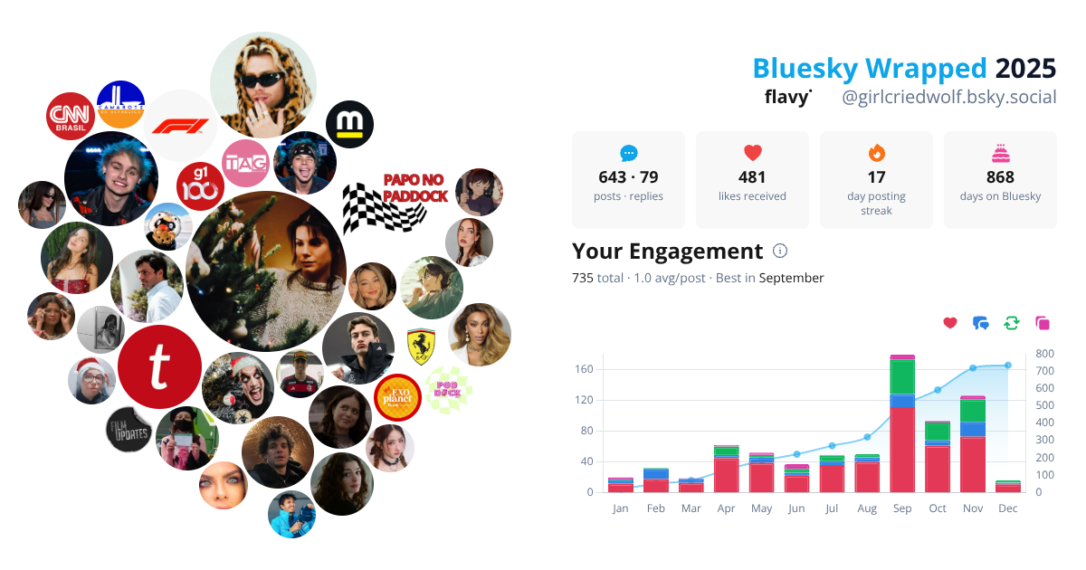 Your Bluesky Wrapped 2025 preview