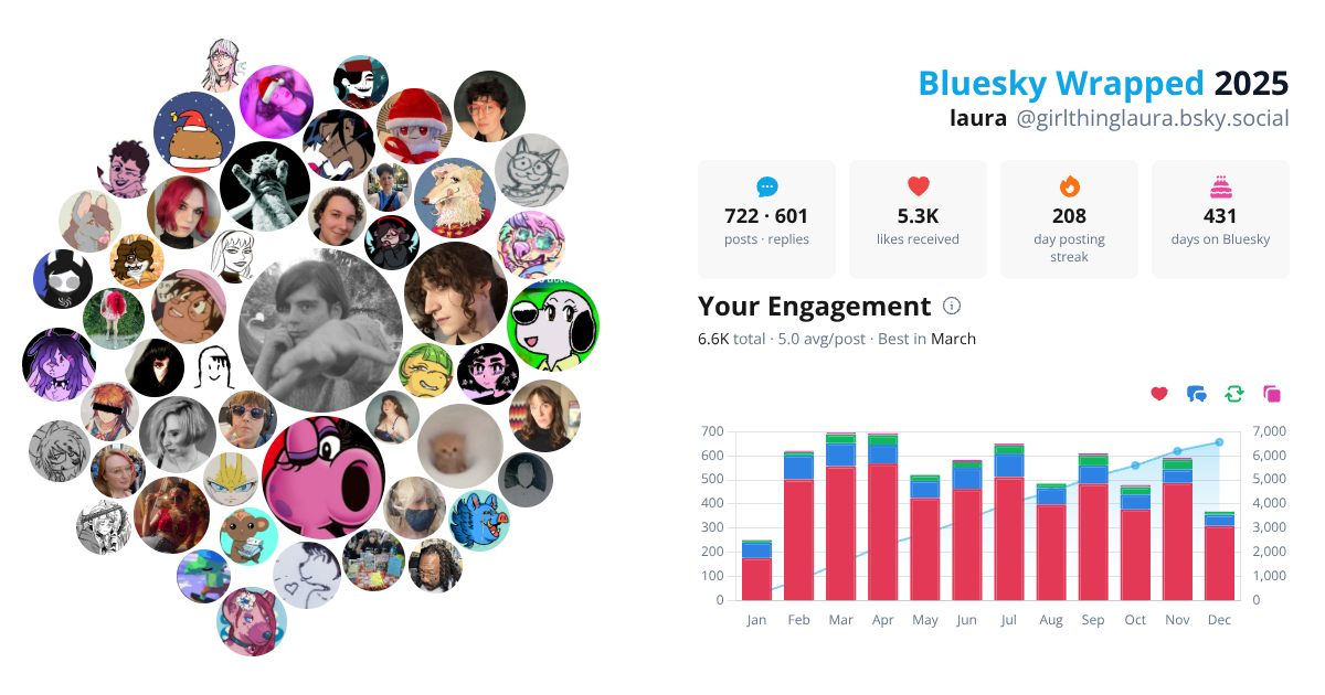 Your Bluesky Wrapped 2025 preview