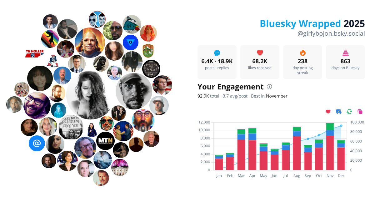 Your Bluesky Wrapped 2025 preview