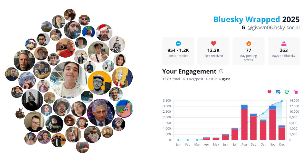 Your Bluesky Wrapped 2025 preview