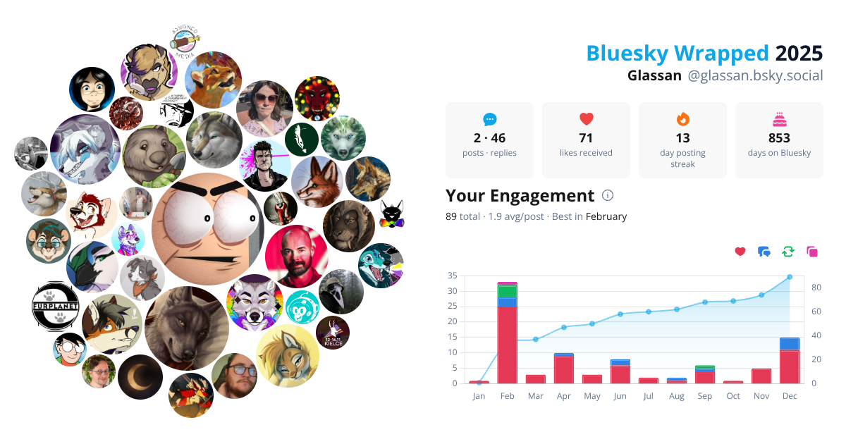 Your Bluesky Wrapped 2025 preview
