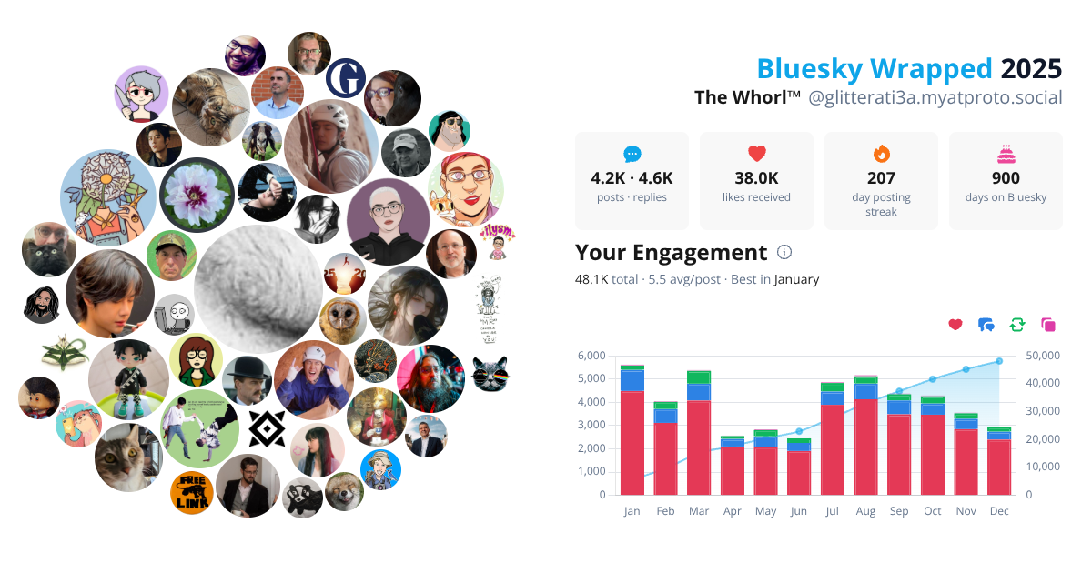 Your Bluesky Wrapped 2025 preview