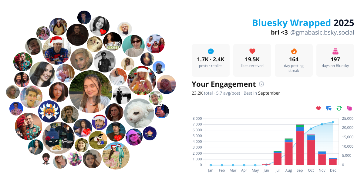 Your Bluesky Wrapped 2025 preview
