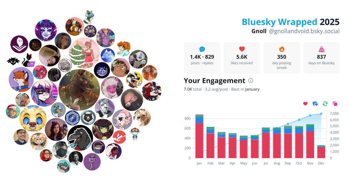 Your Bluesky Wrapped 2025 preview