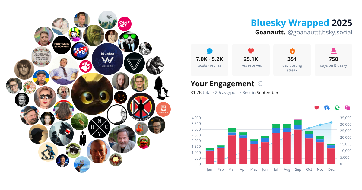 Your Bluesky Wrapped 2025 preview