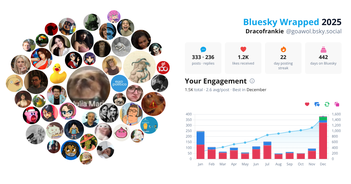 Your Bluesky Wrapped 2025 preview