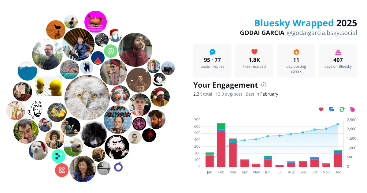 Your Bluesky Wrapped 2025 preview