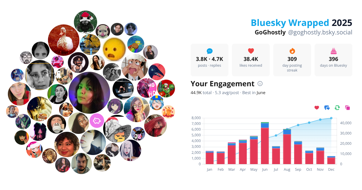 Your Bluesky Wrapped 2025 preview