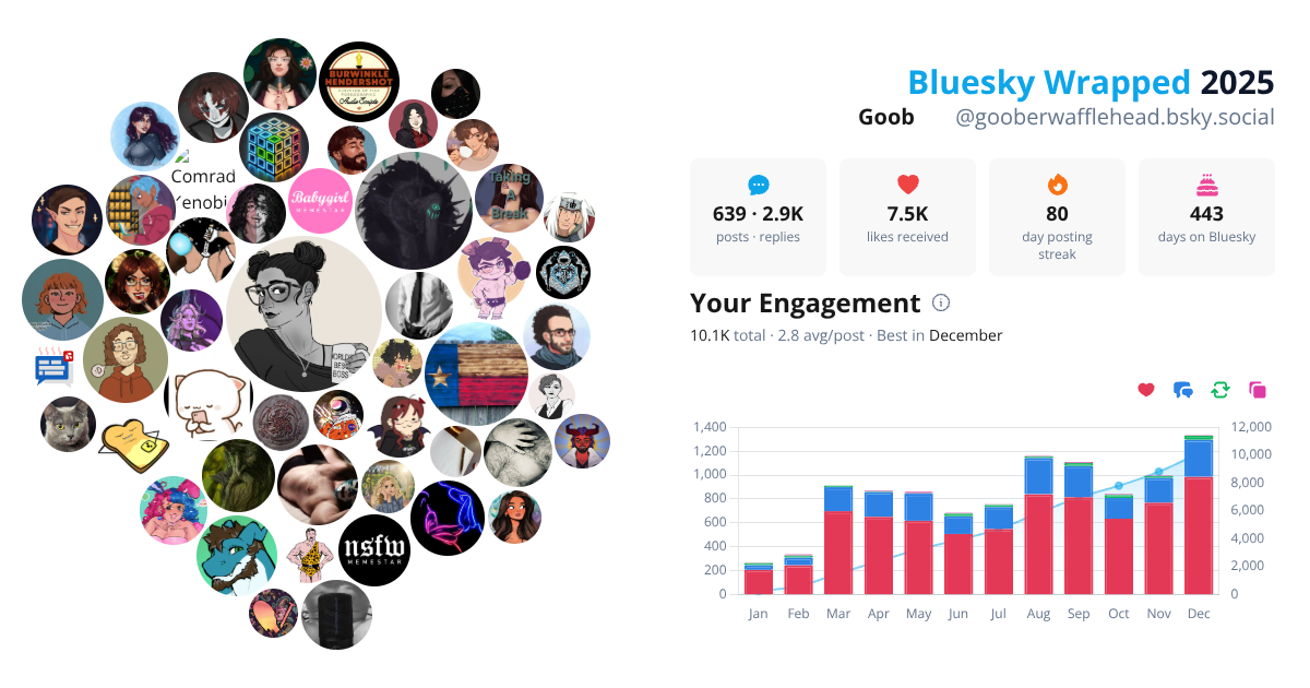 Your Bluesky Wrapped 2025 preview