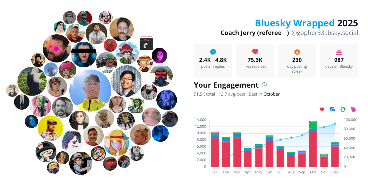 Your Bluesky Wrapped 2025 preview