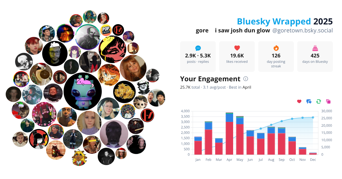 Your Bluesky Wrapped 2025 preview