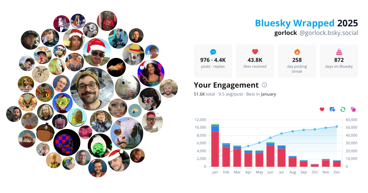 Your Bluesky Wrapped 2025 preview