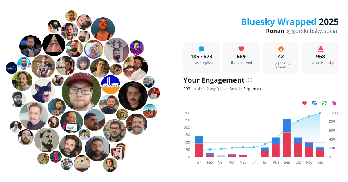 Your Bluesky Wrapped 2025 preview