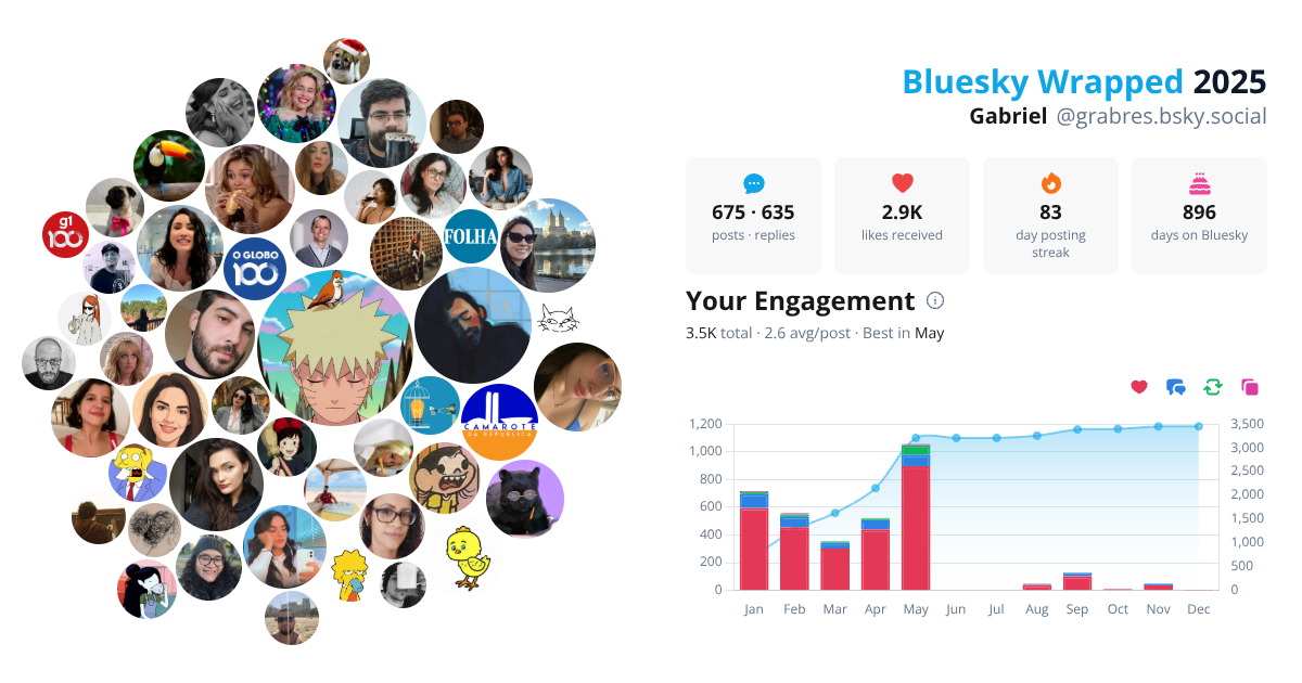 Your Bluesky Wrapped 2025 preview