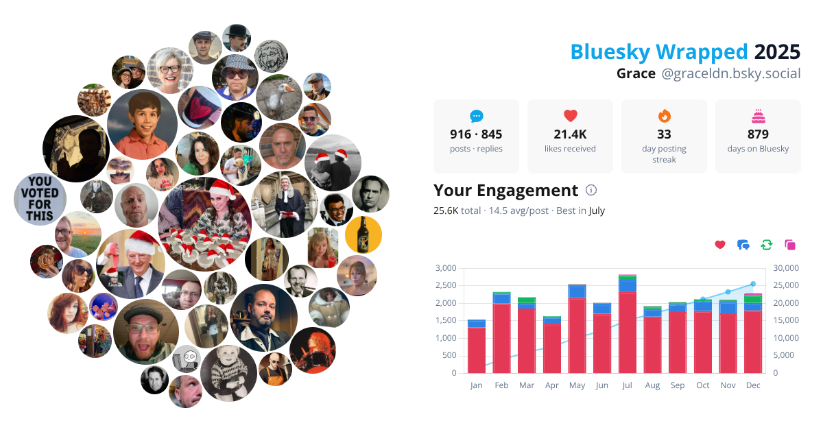 Your Bluesky Wrapped 2025 preview
