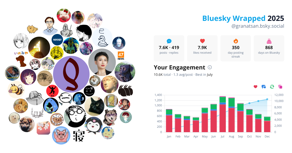 Your Bluesky Wrapped 2025 preview