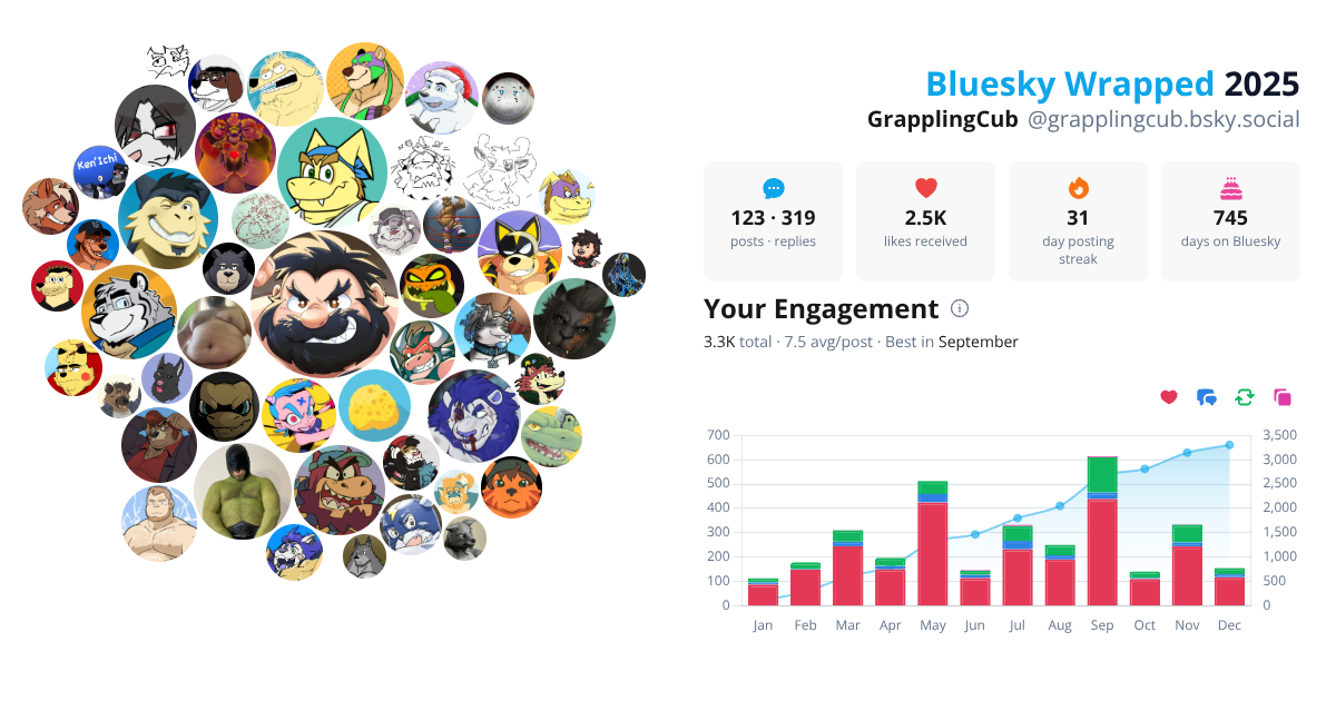 Your Bluesky Wrapped 2025 preview