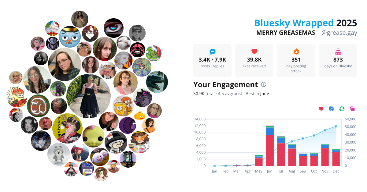 Your Bluesky Wrapped 2025 preview