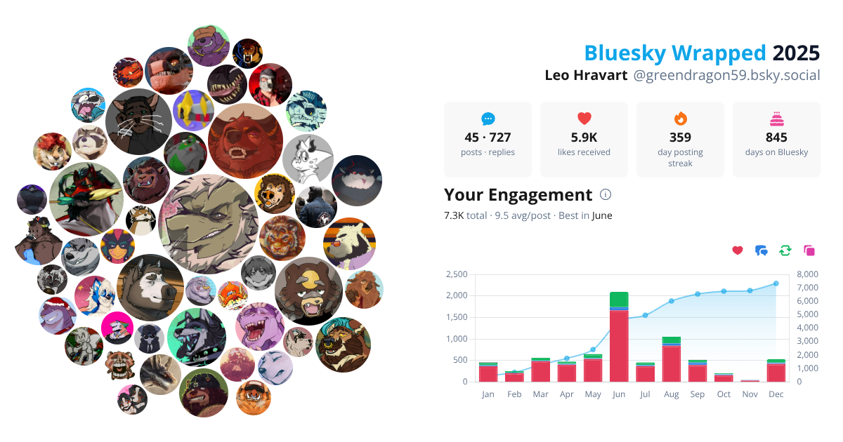 Your Bluesky Wrapped 2025 preview
