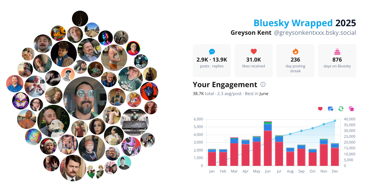Your Bluesky Wrapped 2025 preview