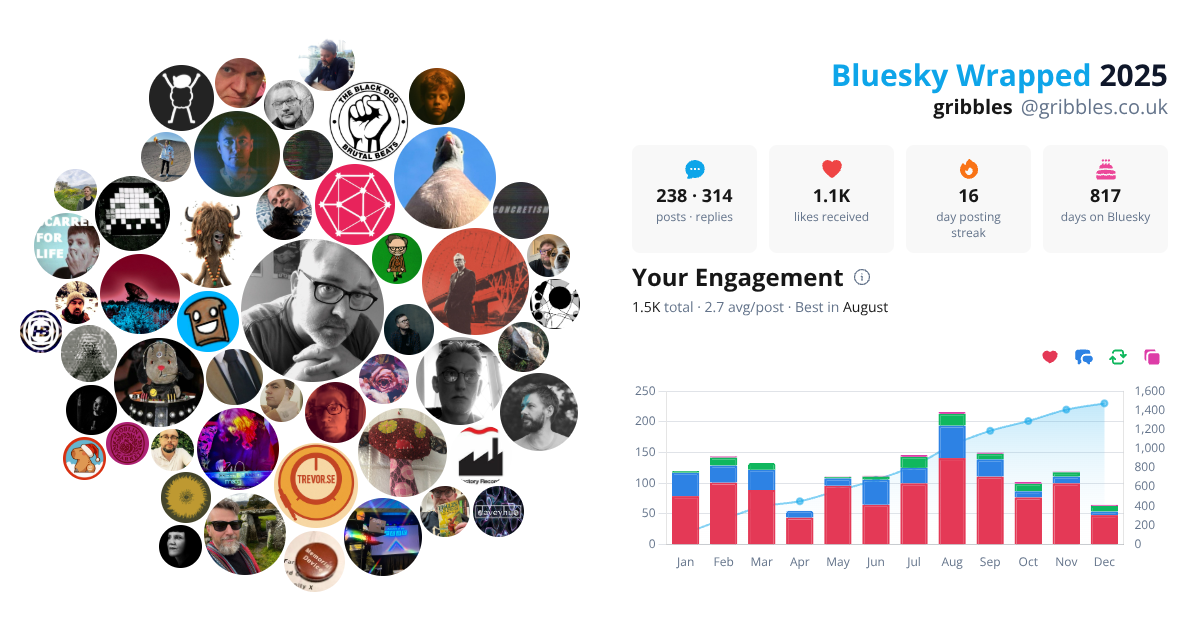 Your Bluesky Wrapped 2025 preview