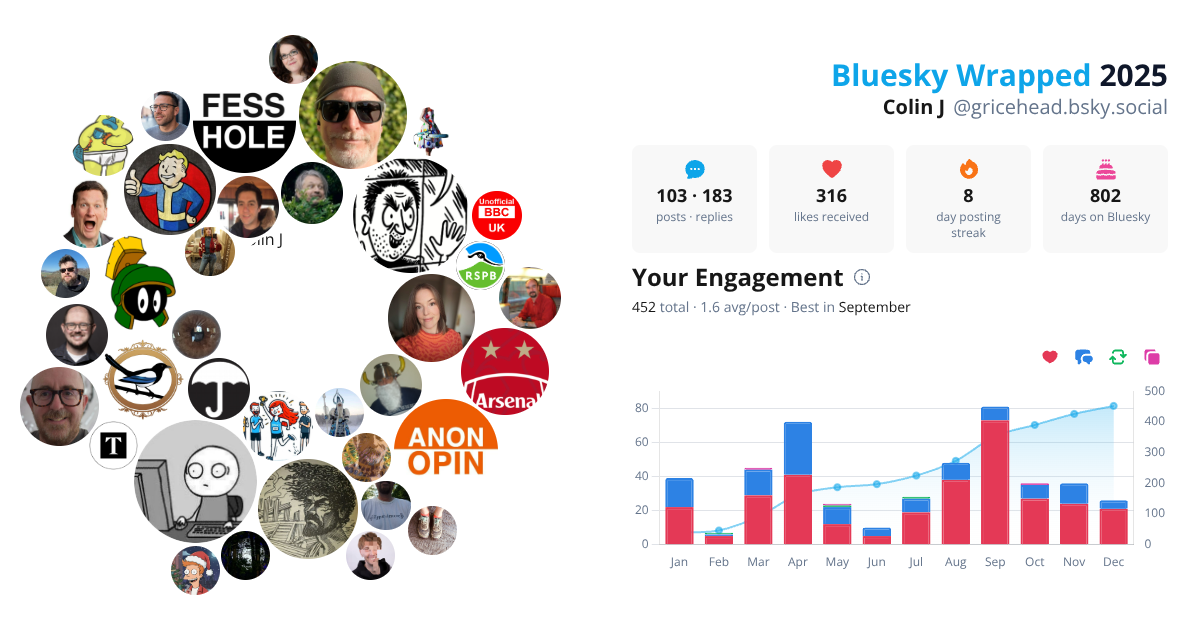 Your Bluesky Wrapped 2025 preview