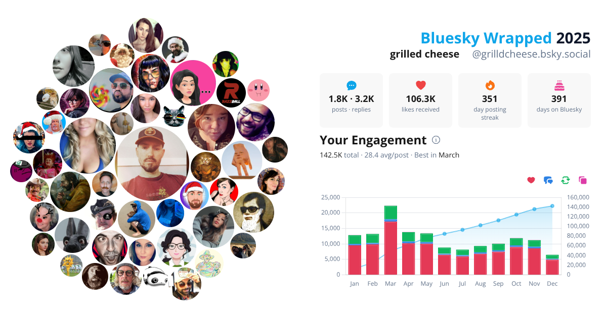 Your Bluesky Wrapped 2025 preview