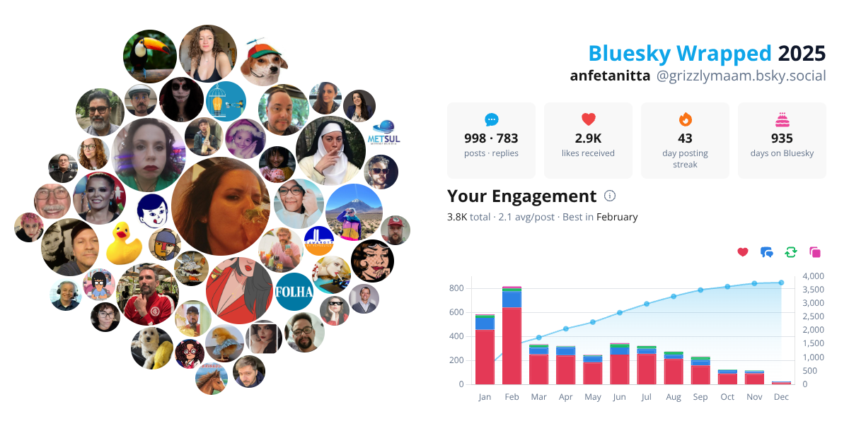 Your Bluesky Wrapped 2025 preview
