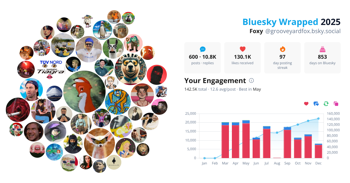Your Bluesky Wrapped 2025 preview