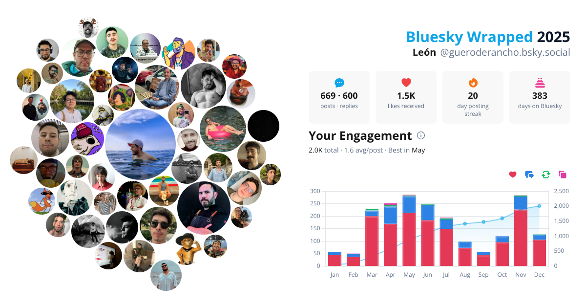 Your Bluesky Wrapped 2025 preview