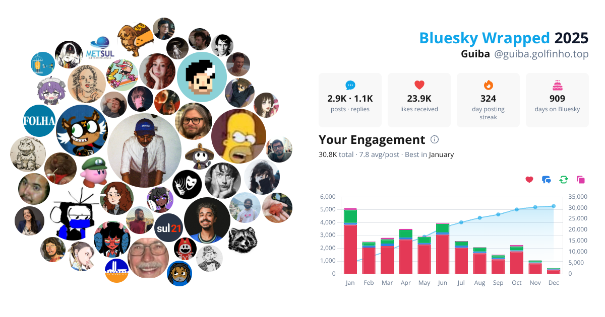 Your Bluesky Wrapped 2025 preview