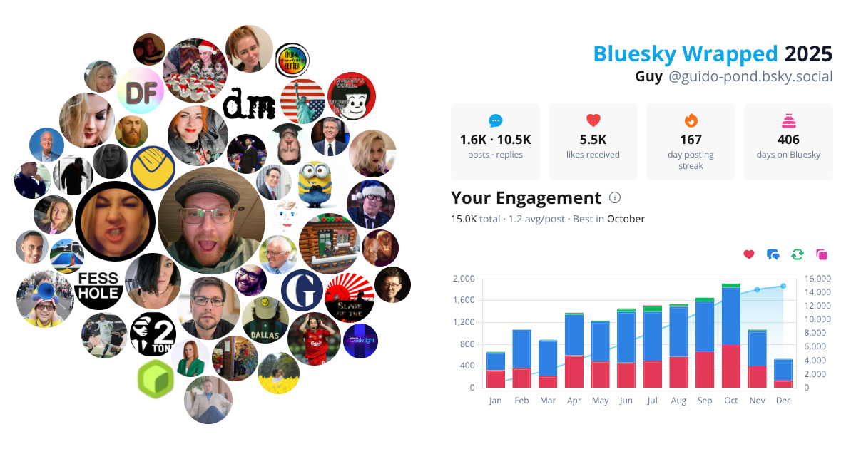 Your Bluesky Wrapped 2025 preview